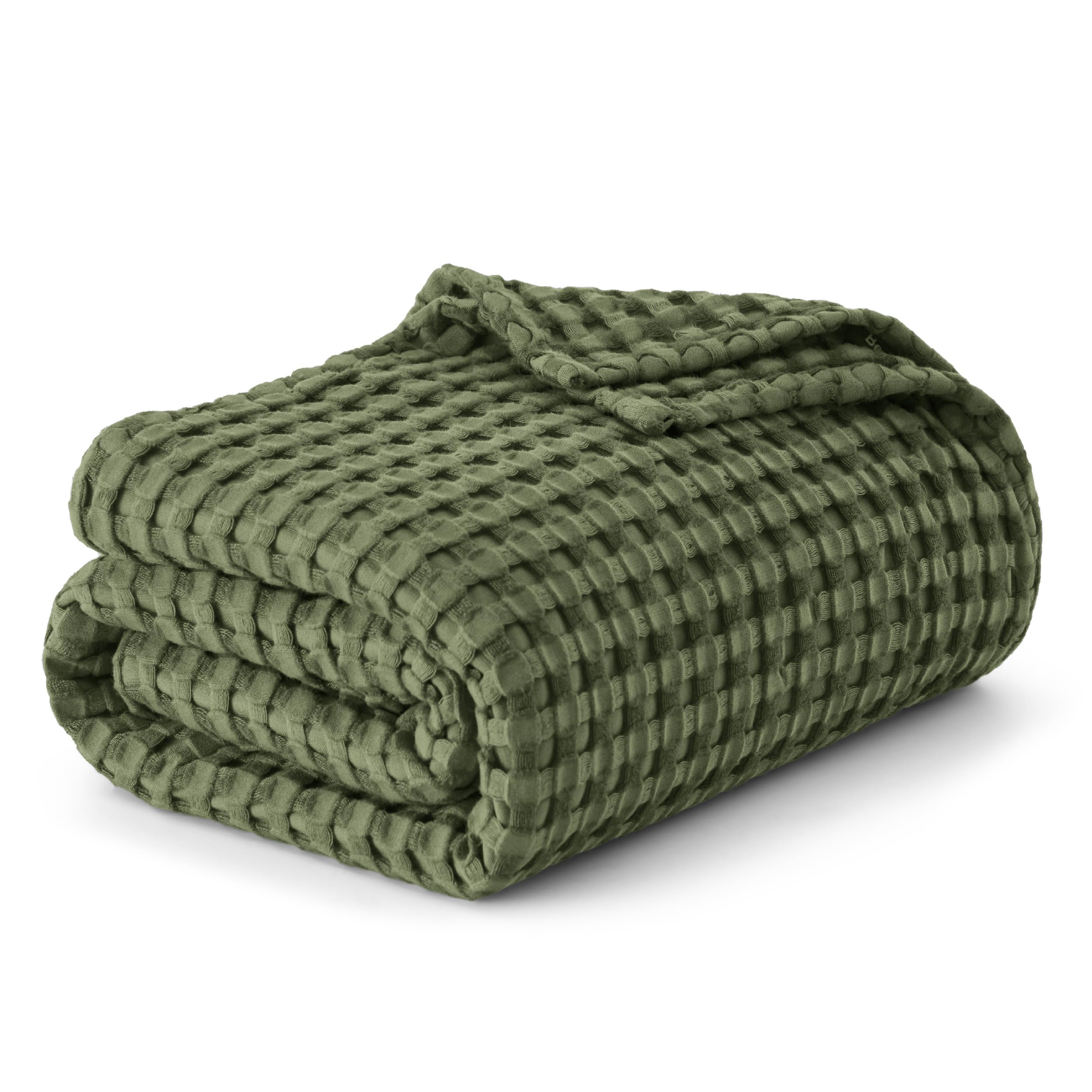 Foto 2 pulgar | Manta Bedsure De Algodón Refrescante Con Forma De Gofre, Tamaño Queen, Color Verde, 230 X 230 Cm - Venta Internacional.