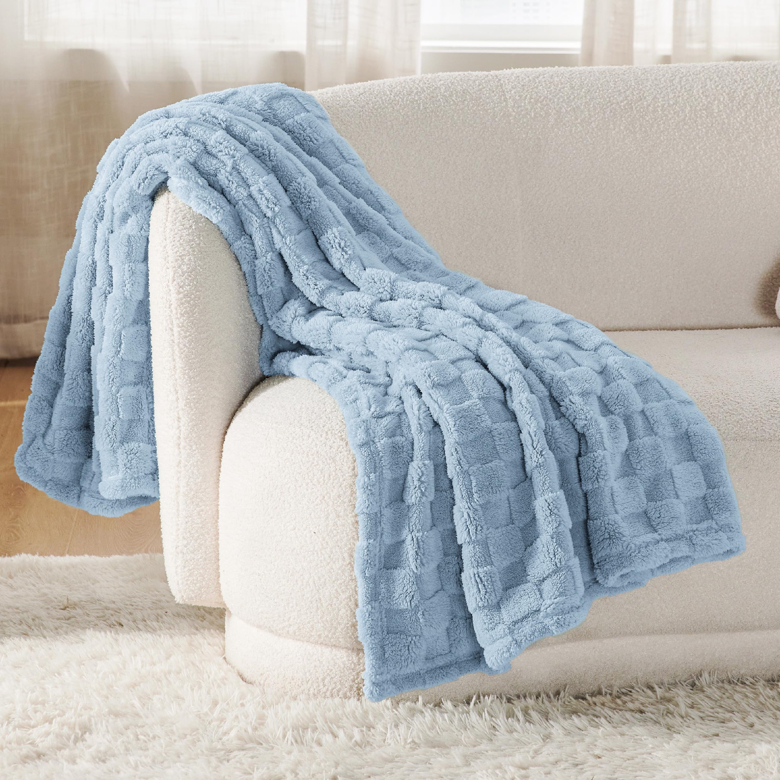 Foto 3 pulgar | Manta Bedsure De Forro Polar Azul Marino Para Sofá, 130 X 150 Cm - Venta Internacional.