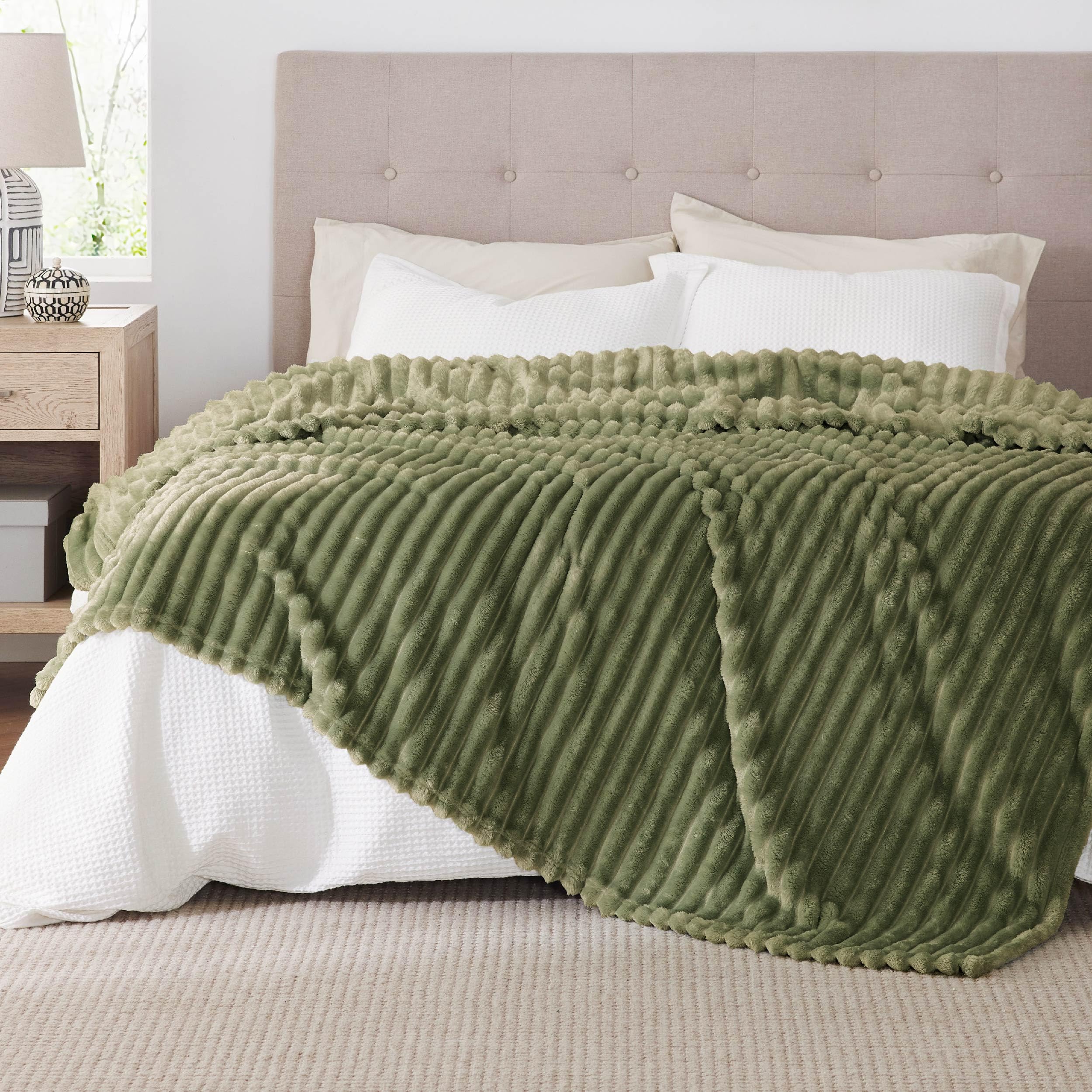 Foto 3 pulgar | Manta Bedsure Cypress Fleece Queen, 230 X 230 Cm, Para Sofá - Venta Internacional.