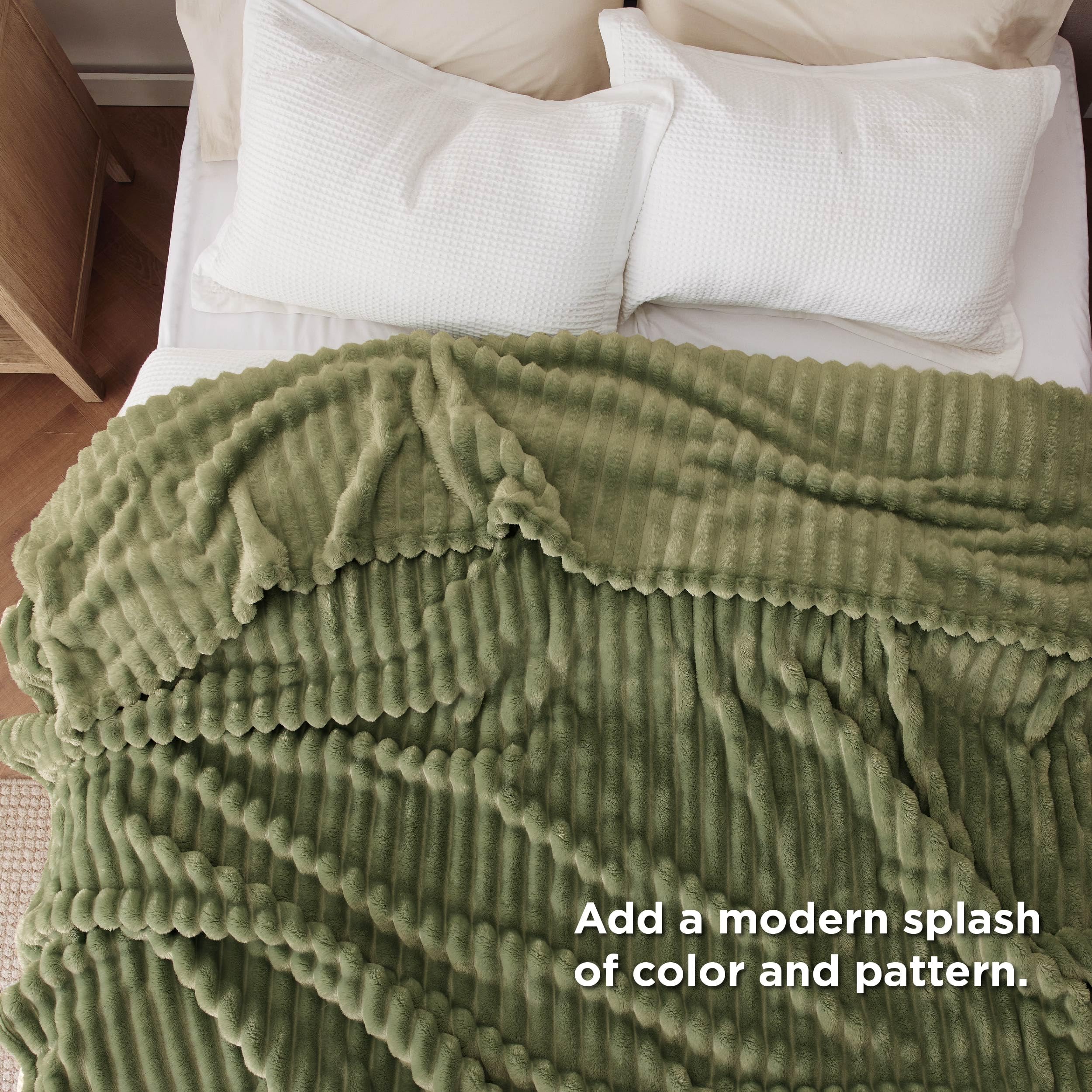 Foto 6 pulgar | Manta Bedsure Cypress Fleece Queen, 230 X 230 Cm, Para Sofá - Venta Internacional.