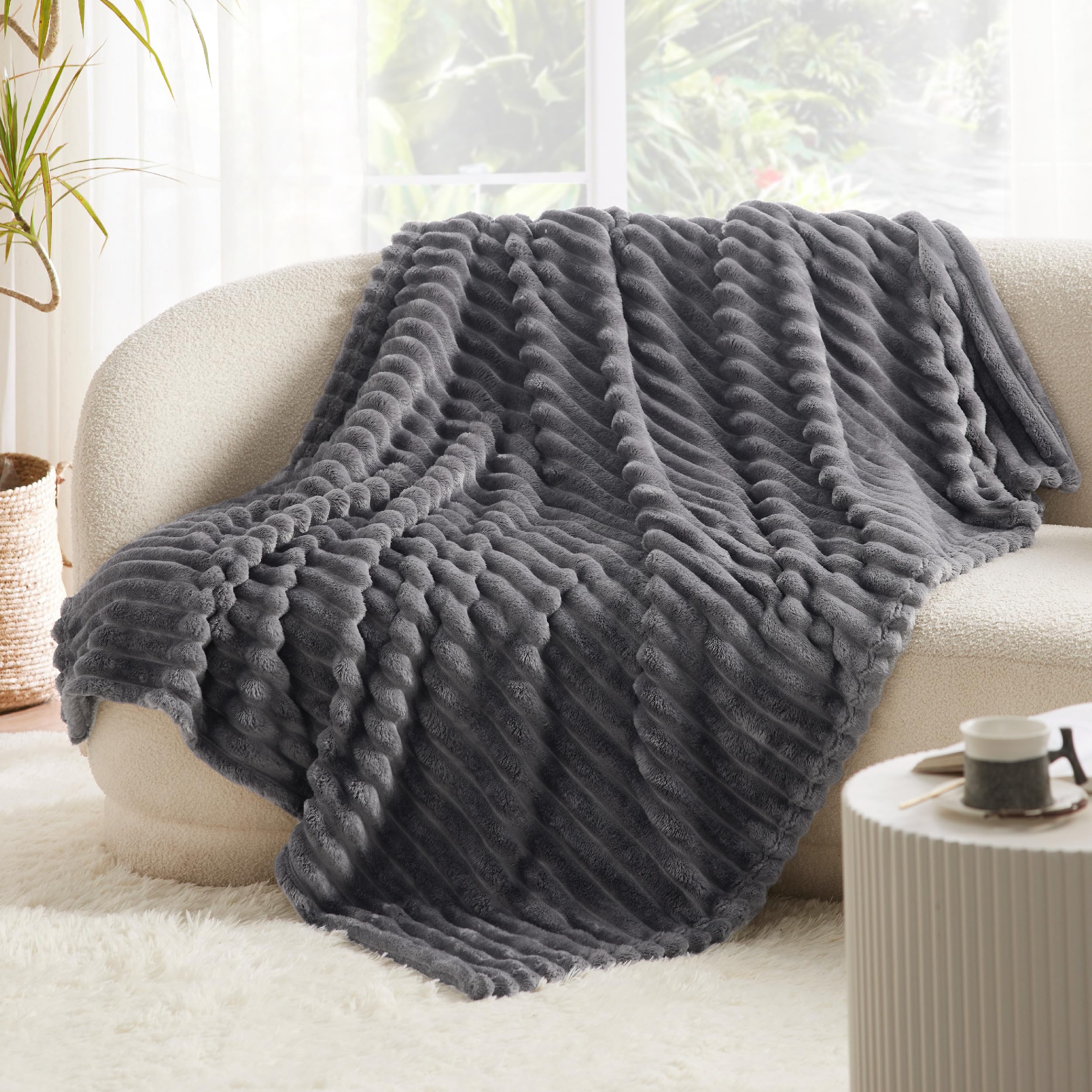 Foto 6 pulgar | Manta De Forro Polar Gris Para Sofá 130 X 180 Cm - Venta Internacional.