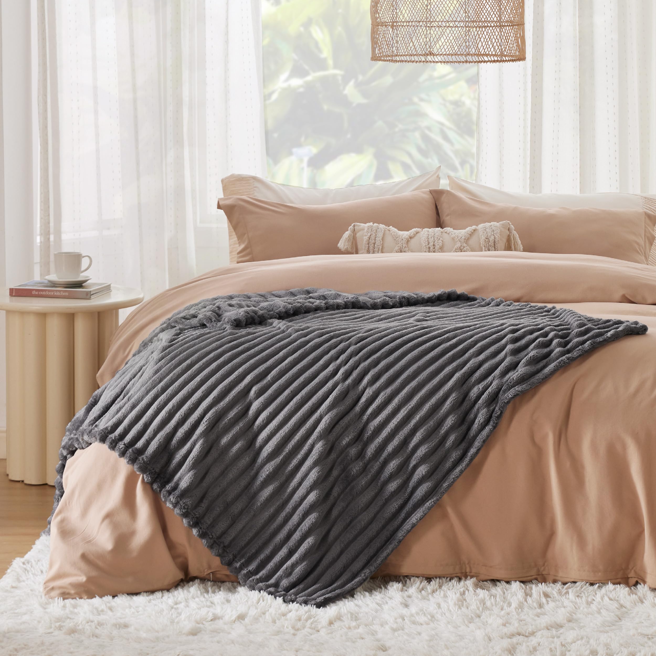 Foto 7 pulgar | Manta De Forro Polar Gris Para Sofá 130 X 180 Cm - Venta Internacional.