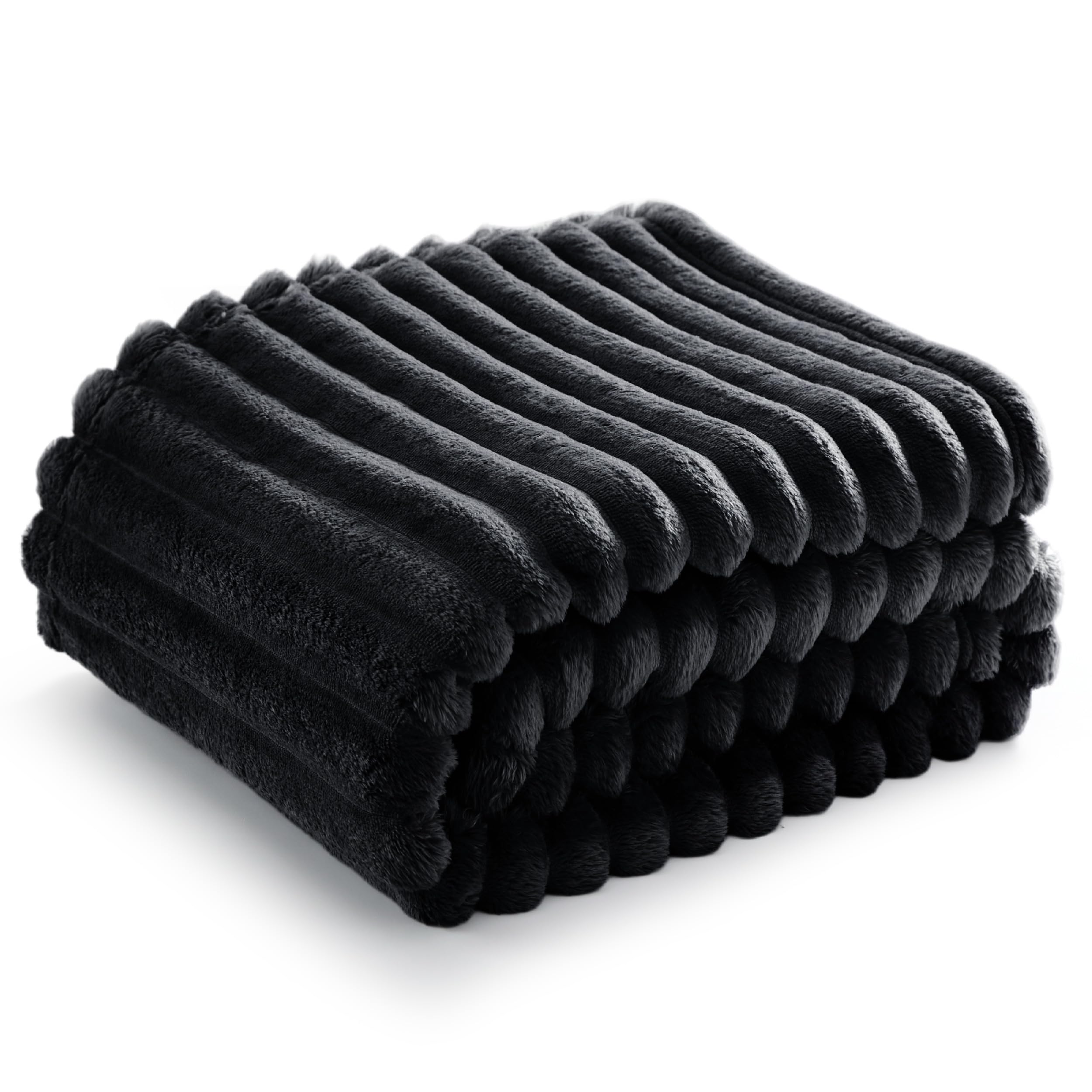 Blanket Bedsure Twin Gentlesoft Cozy - Forro Polar De Franela, Color Negro - Venta Internacional.