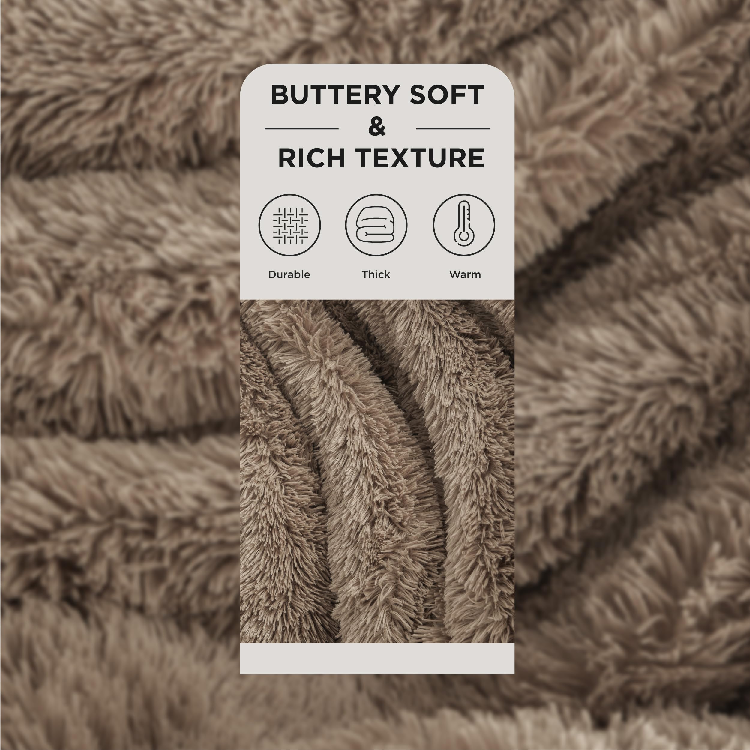 Foto 3 pulgar | Manta Bedsure Fuzzy Sherpa De Piel Sintética, Tamaño Doble, Color Marrón - Venta Internacional.