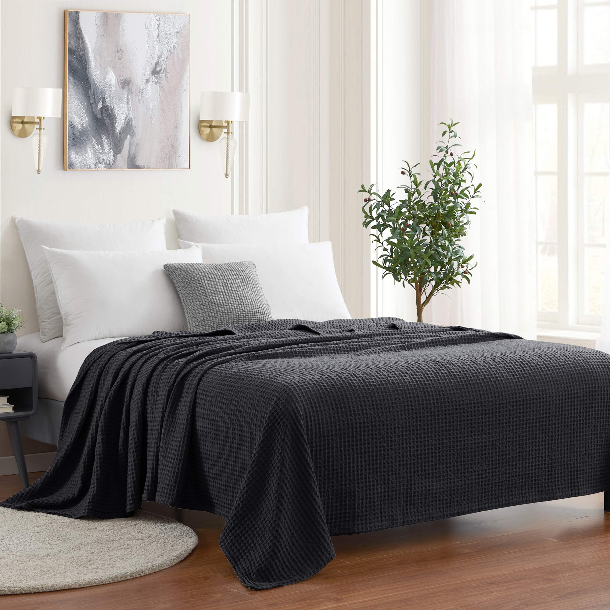Foto 2 pulgar | Manta Sweet Home Collection 100% Algodón Fino King Black - Venta Internacional.