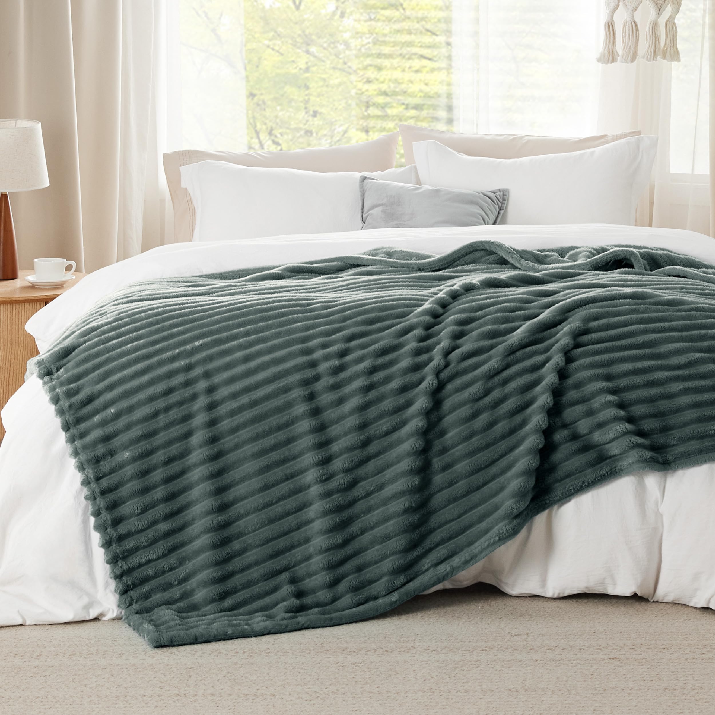 Foto 2 | Manta Polar Bedsure Mallard Green Para Sofá, 230 X 230 Cm - Venta Internacional.