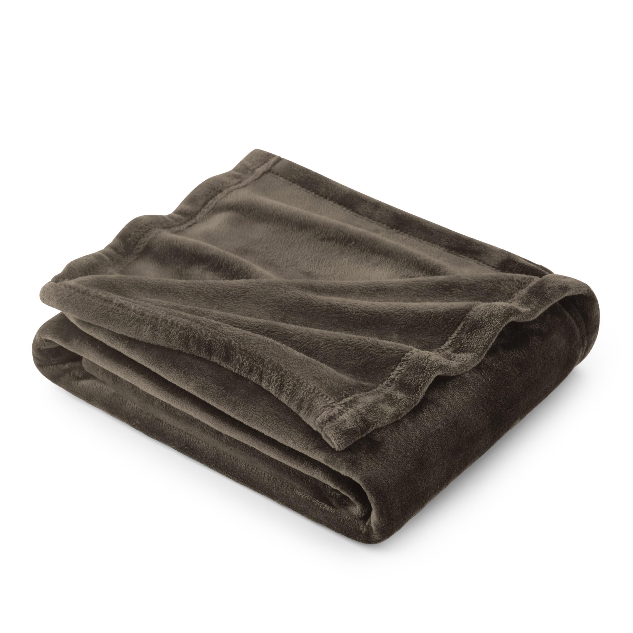 Manta Polar Para Cama, Tamaño Doble, Color Marrón, 300 G/m², Ligera - Venta Internacional.