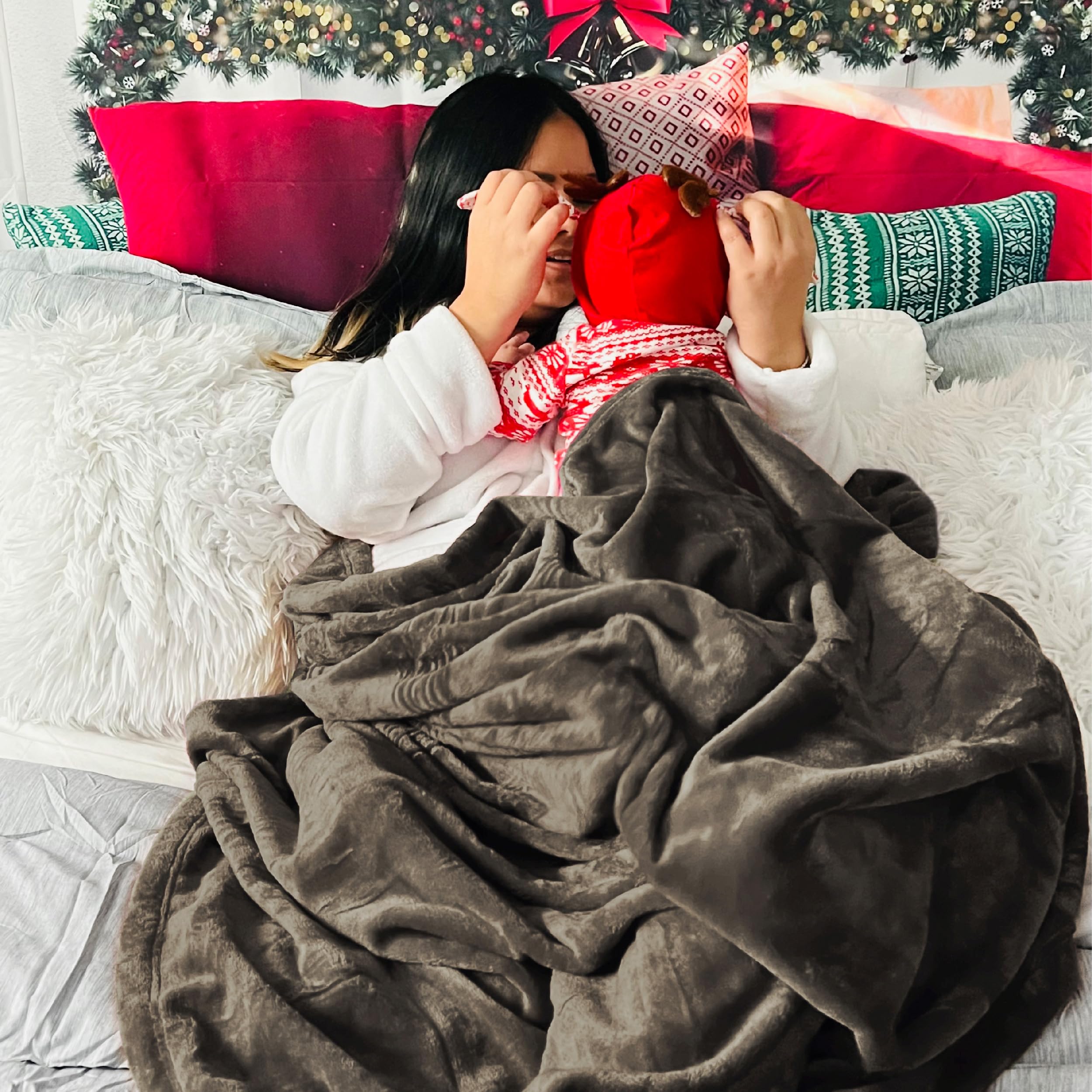 Foto 6 pulgar | Manta Polar Para Cama, Tamaño Doble, Color Marrón, 300 G/m², Ligera - Venta Internacional.