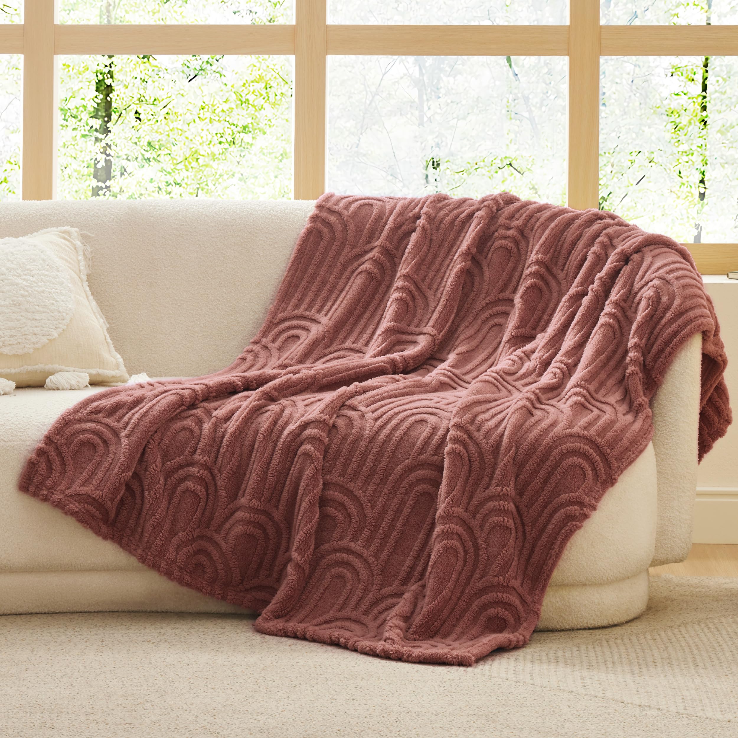 Foto 7 pulgar | Manta De Cama Rosa Supersuave Y Acogedora Para Mujer - Venta Internacional.
