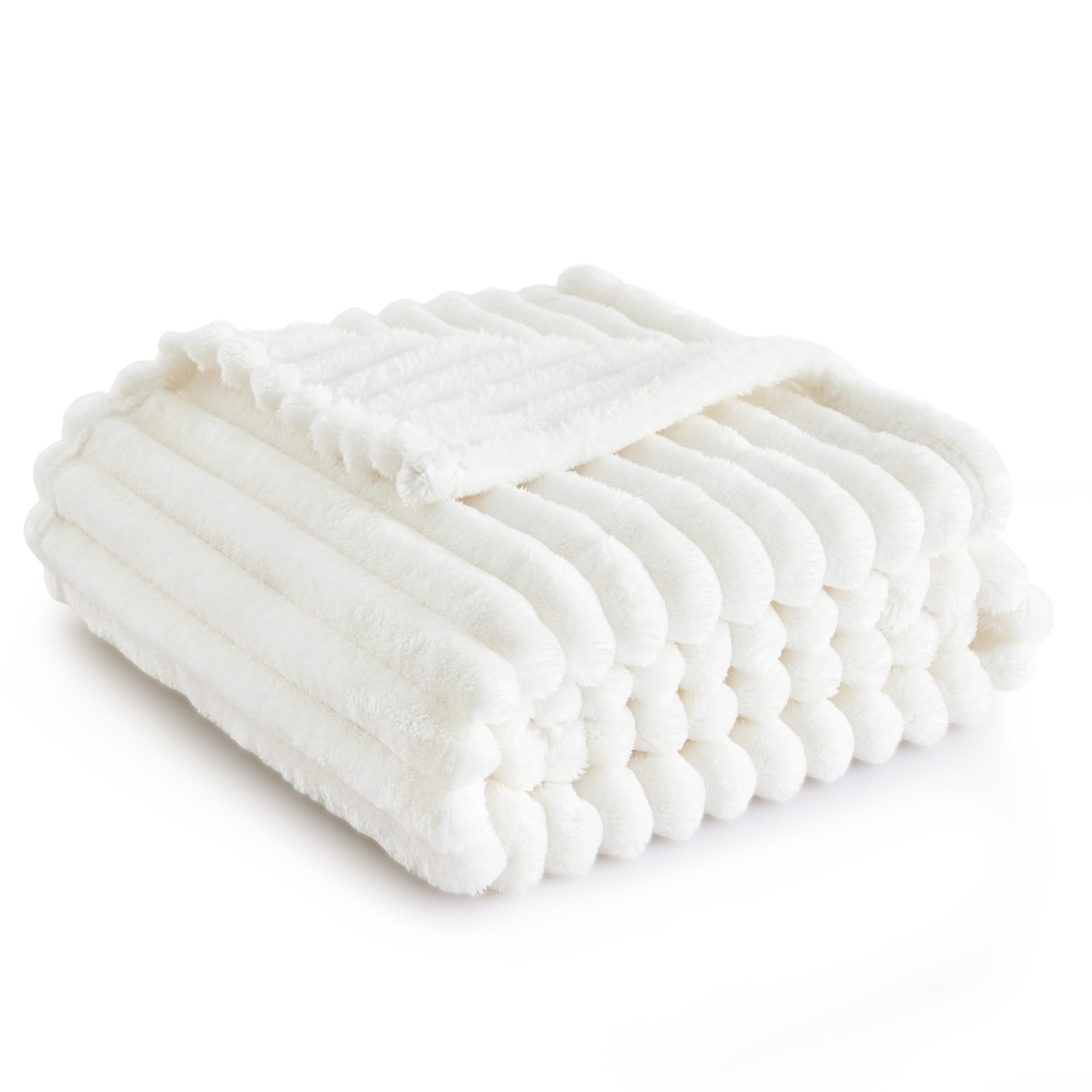 Manta Bedsure Twin XL Forro Polar de Franela Blanca - Venta Internacional