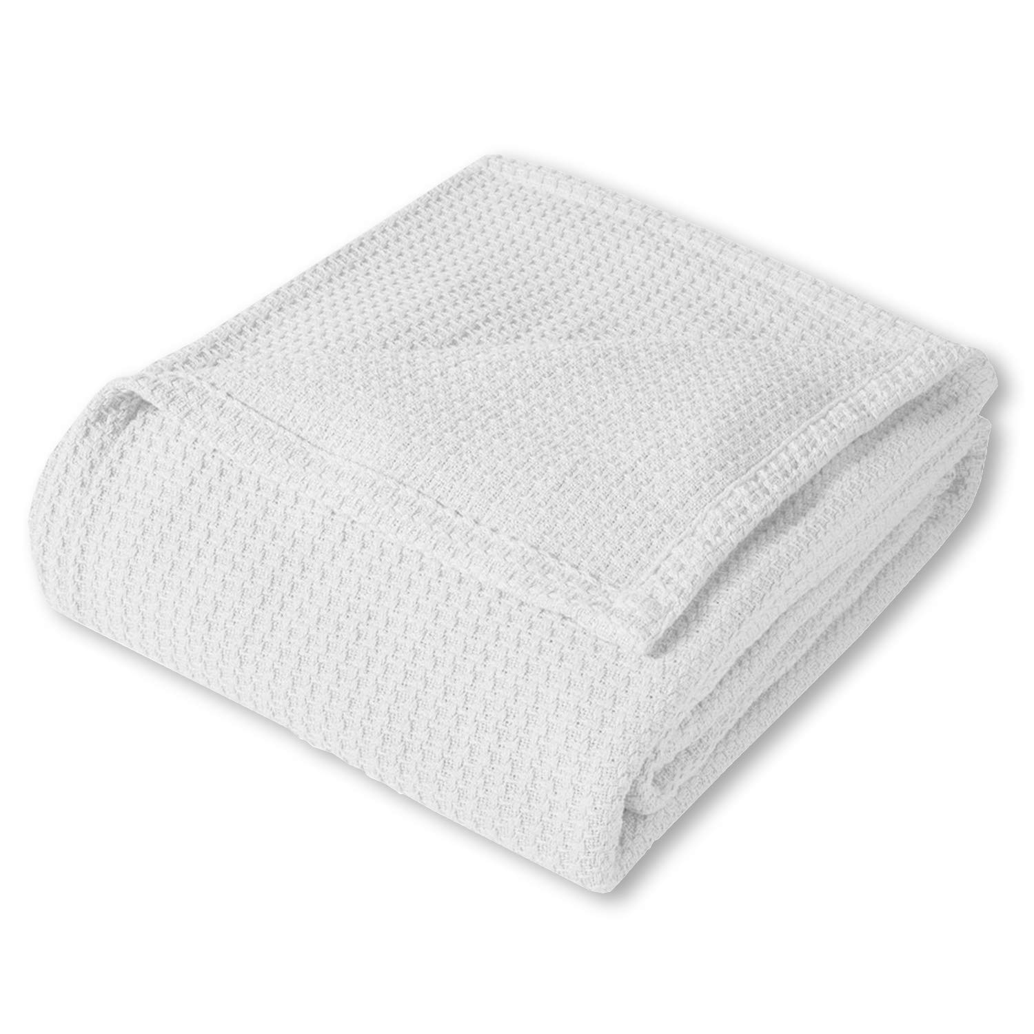 Foto 3 pulgar | Manta Sweet Home Collection De Algodón Fino Tejida En Forma De Cesta, Color Blanco - Venta Internacional.