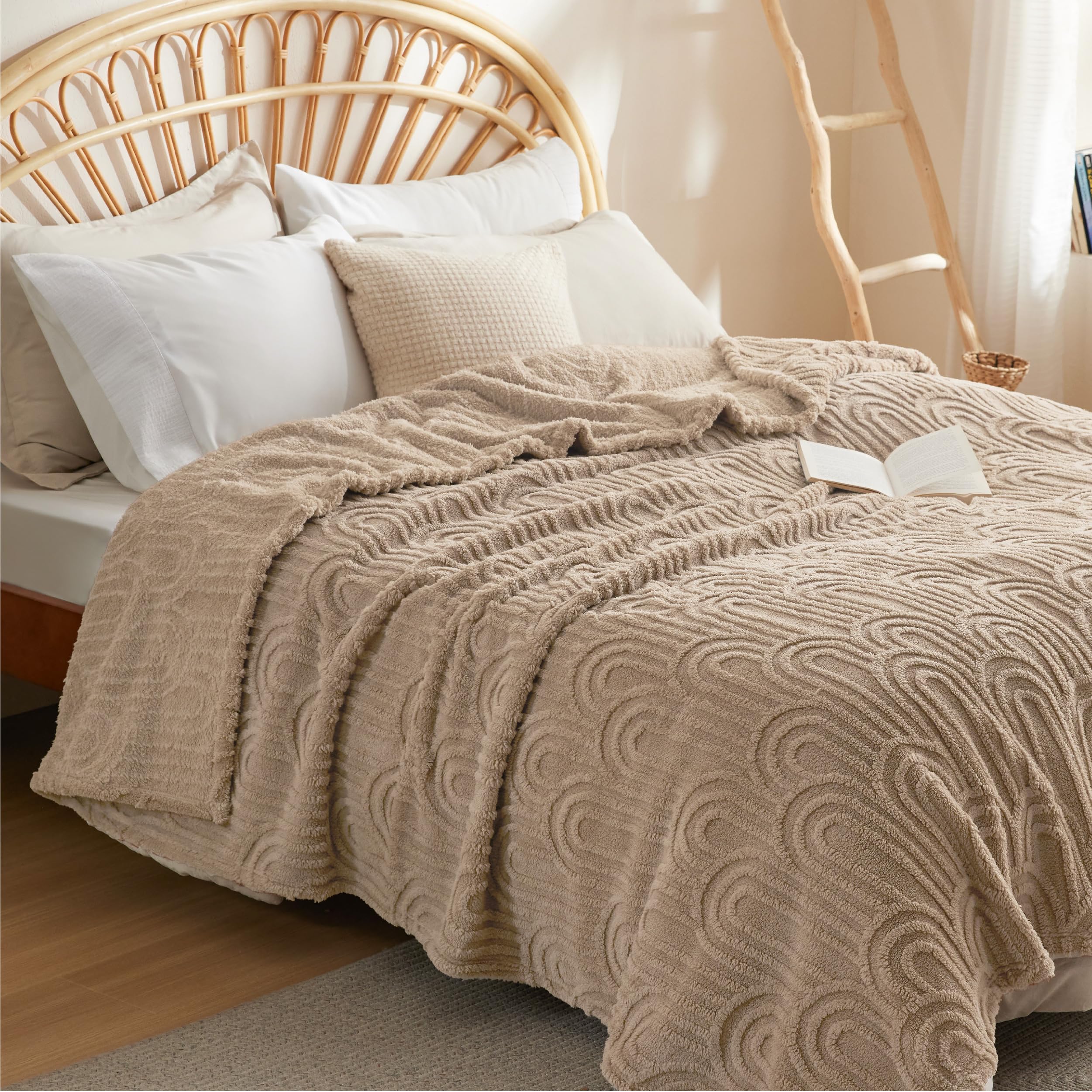 Foto 6 pulgar | Manta Polar Para Cama, Tamaño King, Supersuave Y Acogedora, Color Marrón - Venta Internacional.