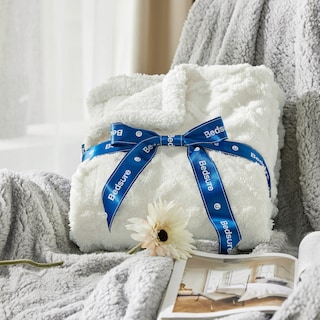Foto 5 | Manta Bedsure Sherpa De Forro Polar Para Sofá, 130 X 150 Cm, Color Crema - Venta Internacional.