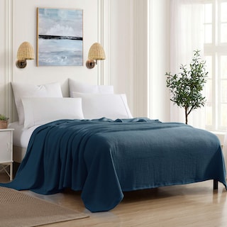 Foto 1 | Manta De La Colección Sweet Home 100% Algodón Fino King Navy - Venta Internacional.