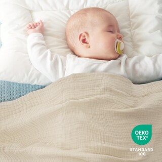 Foto 4 | Manta Bedsure De Muselina, 100% Algodón, 125 X 180 Cm, Color Beige - Venta Internacional.