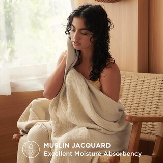 Foto 5 | Manta Bedsure De Muselina, 100% Algodón, 125 X 180 Cm, Color Beige - Venta Internacional.