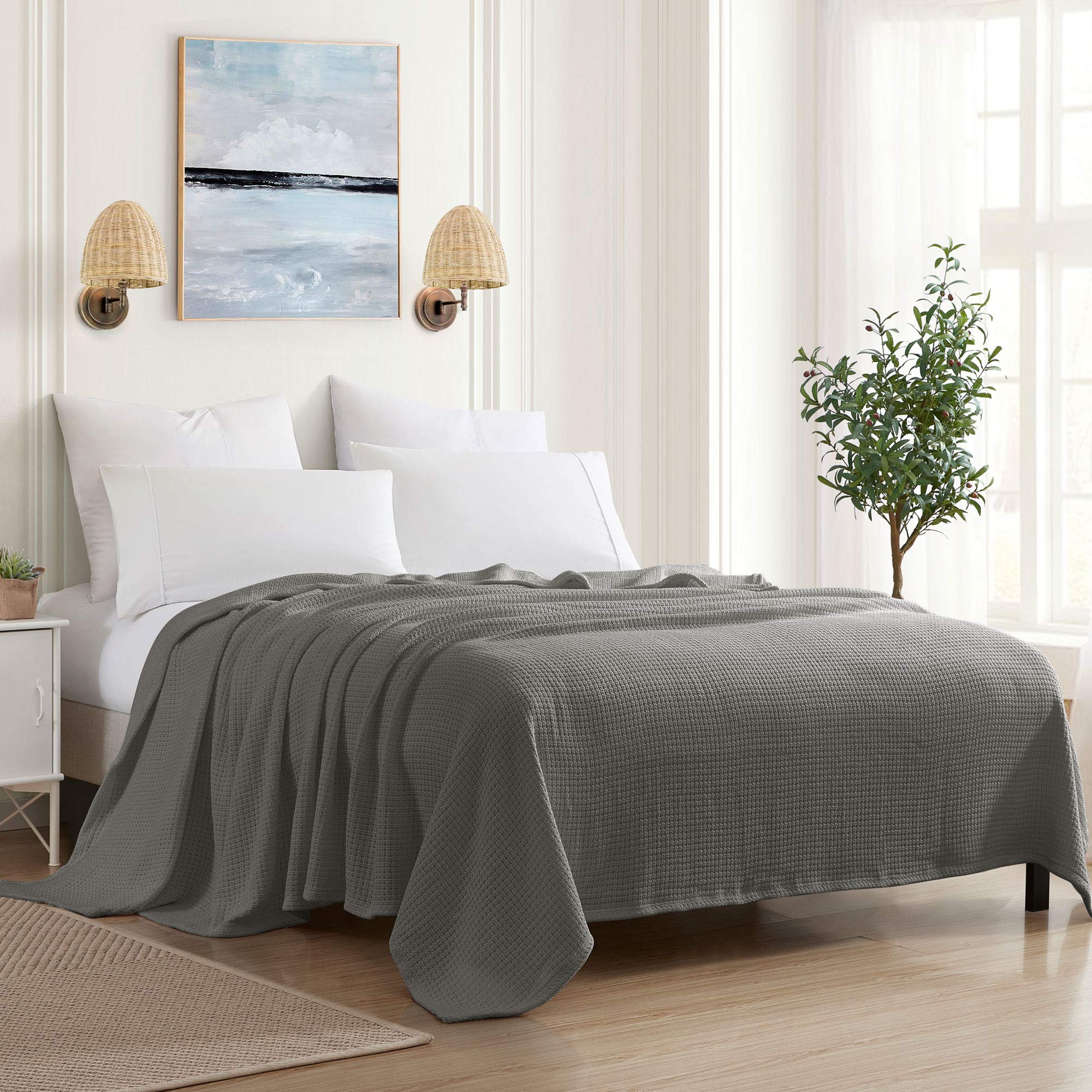 Manta Sweet Home Collection Cesta De Algodón Fino Weave King - Venta Internacional.