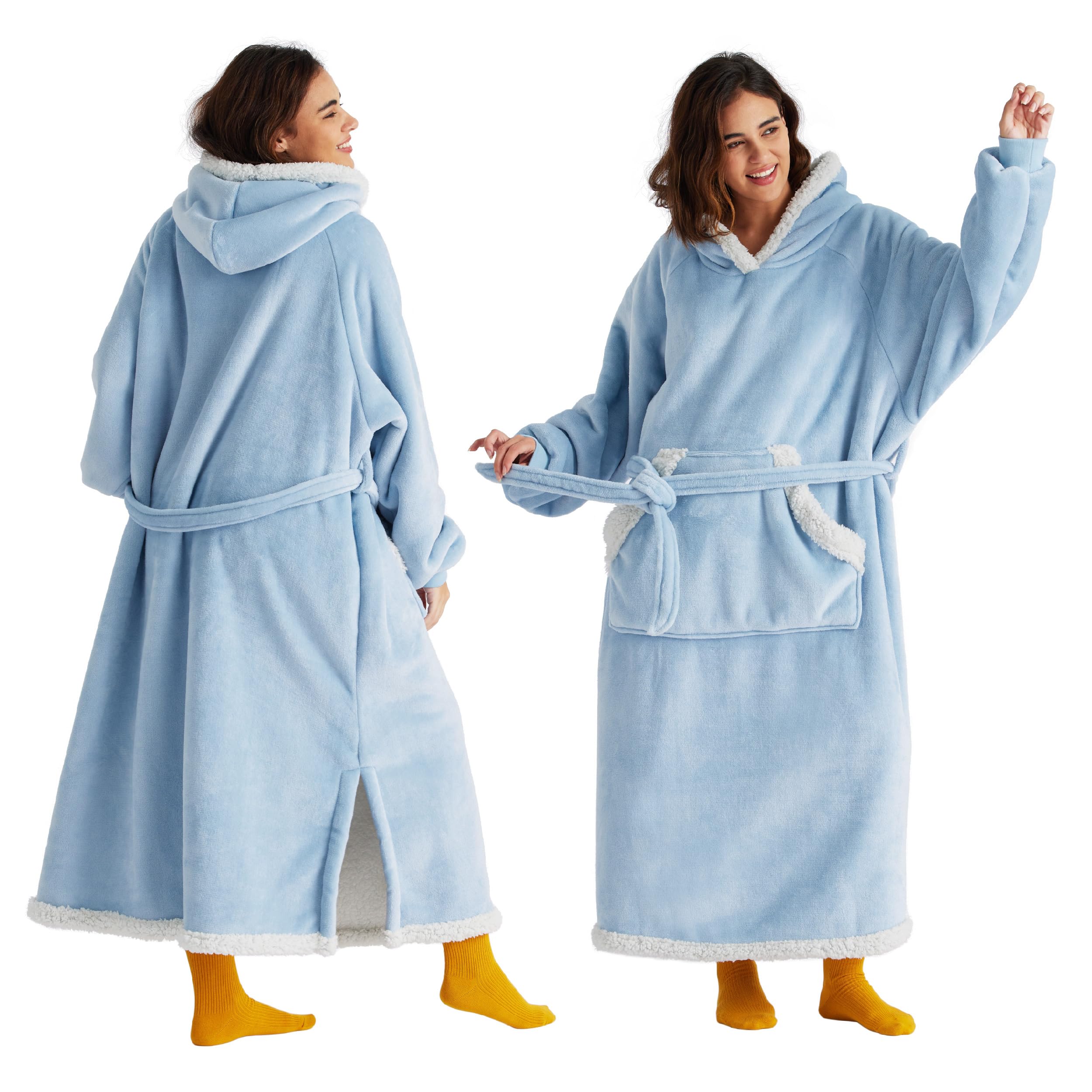 Manta Portátil Con Capucha Bedsure Dream Blue Para Mujer - Venta Internacional.