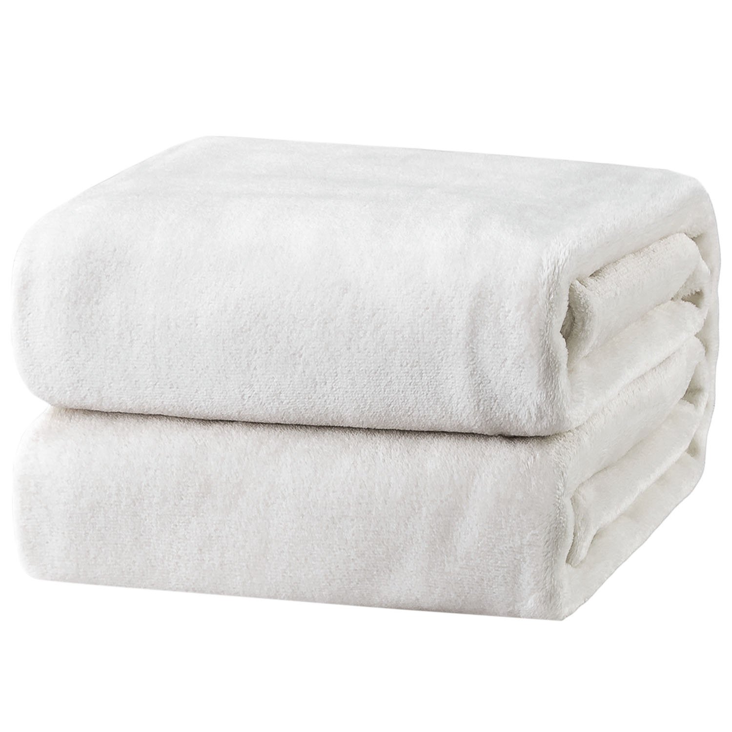 Manta De Forro Polar, Tamaño Doble, 150 X 200 Cm, Color Blanco, 300 G/m² - Venta Internacional.