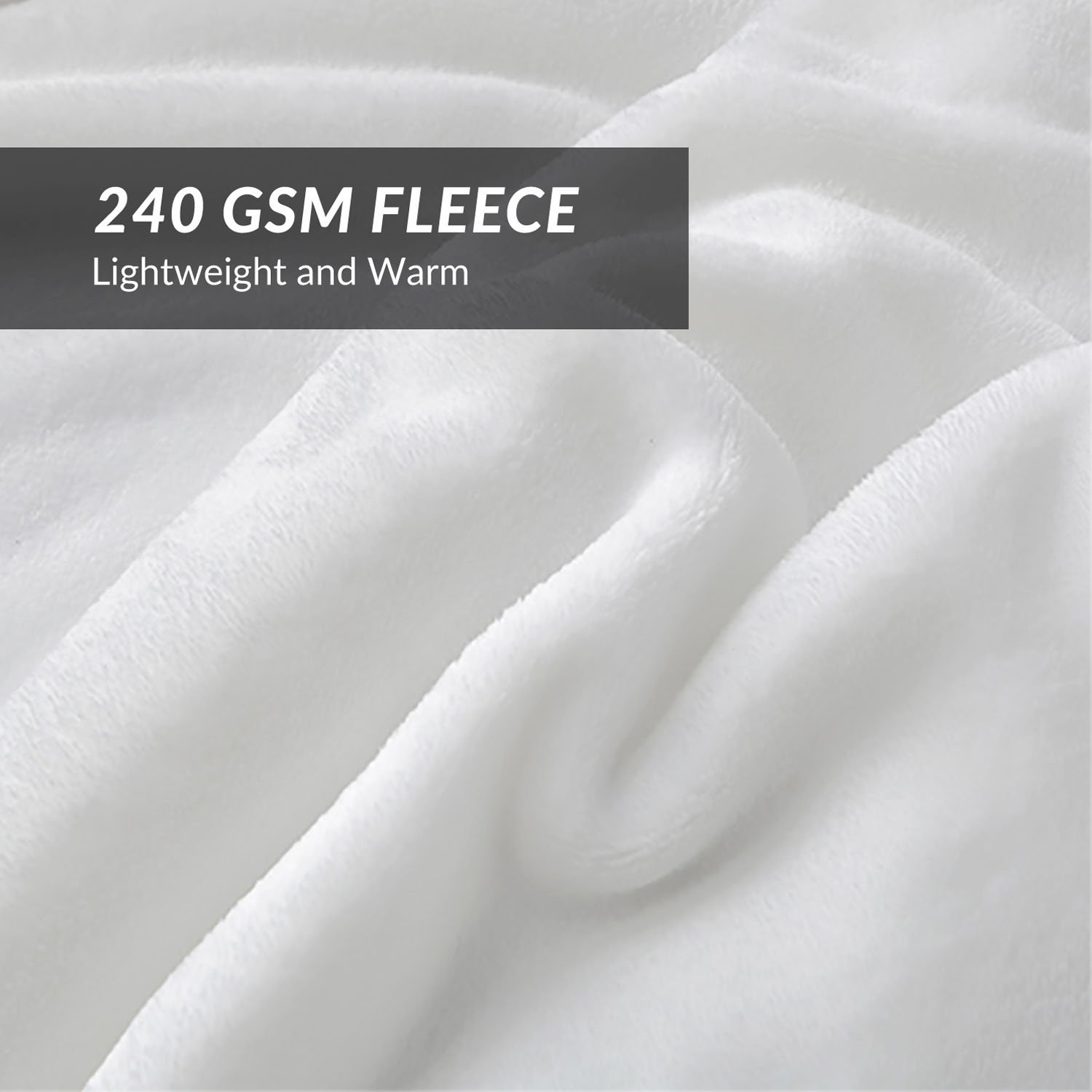 Foto 7 pulgar | Manta De Forro Polar, Tamaño Doble, 150 X 200 Cm, Color Blanco, 300 G/m² - Venta Internacional.