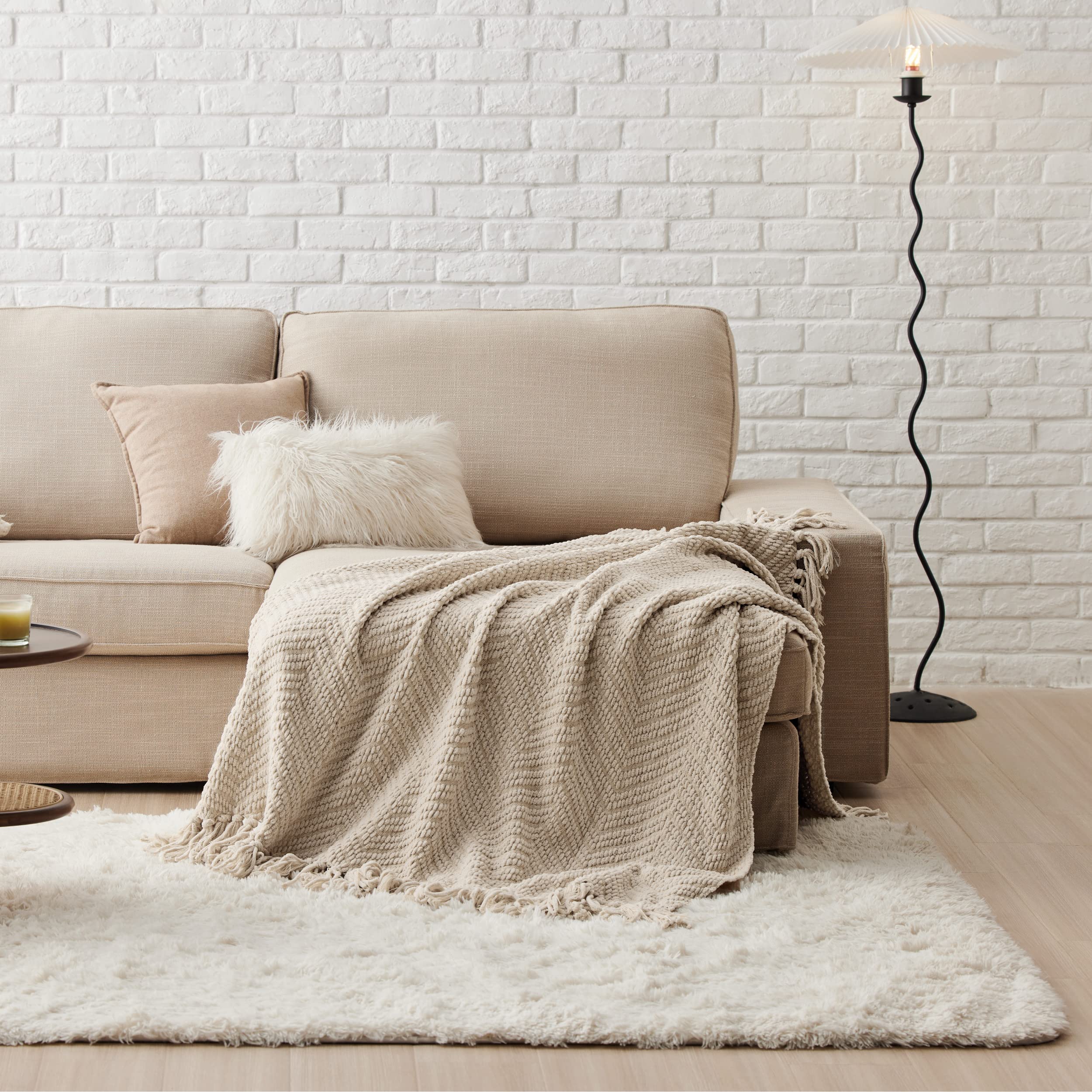 Foto 7 | Manta De Cama Tejida Texturizada De Felpilla, 50 X 60 Cm - Venta Internacional.