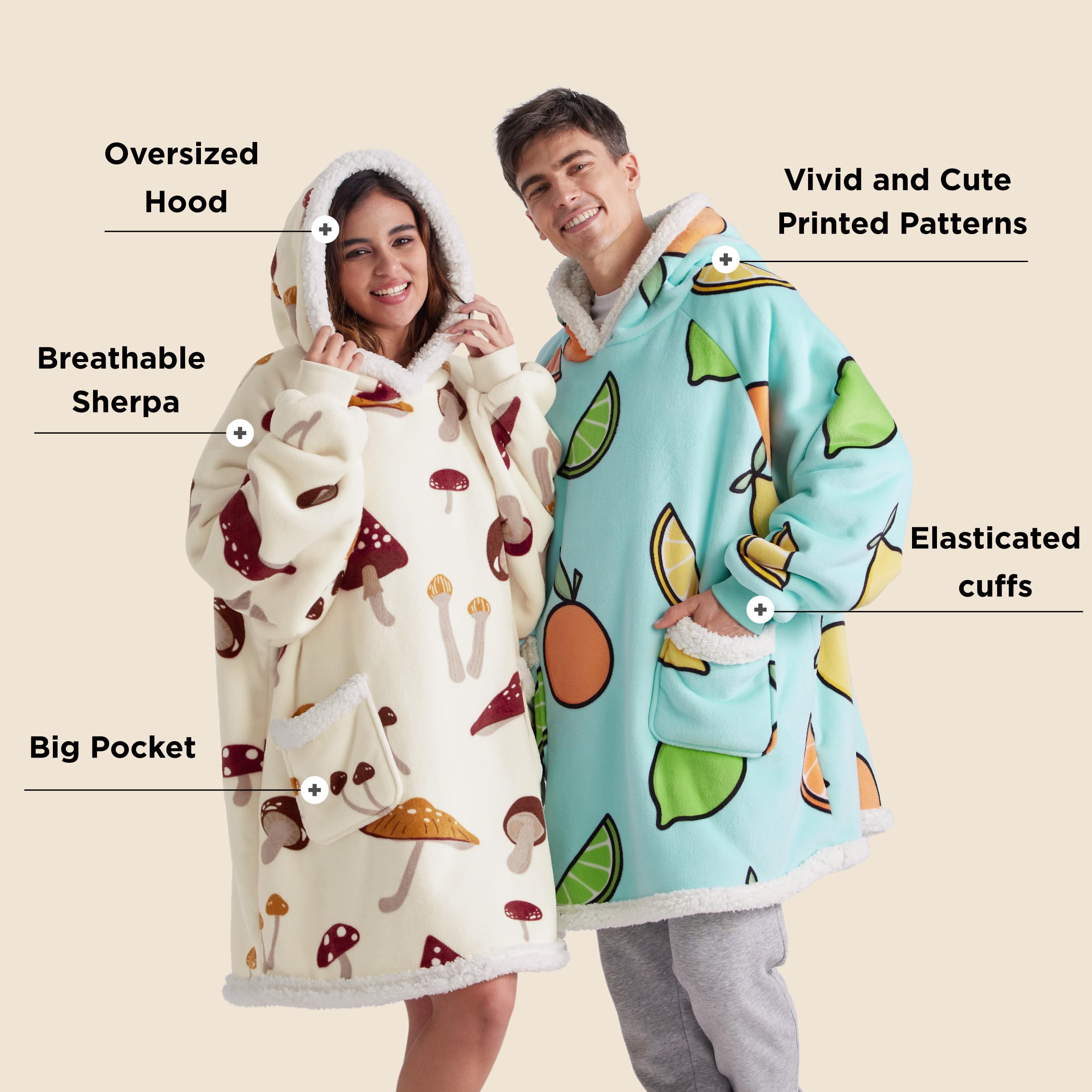 Foto 3 pulgar | Manta Portátil Con Capucha Bedsure Sherpa Con Capucha Para Adultos Y Niños - Venta Internacional.