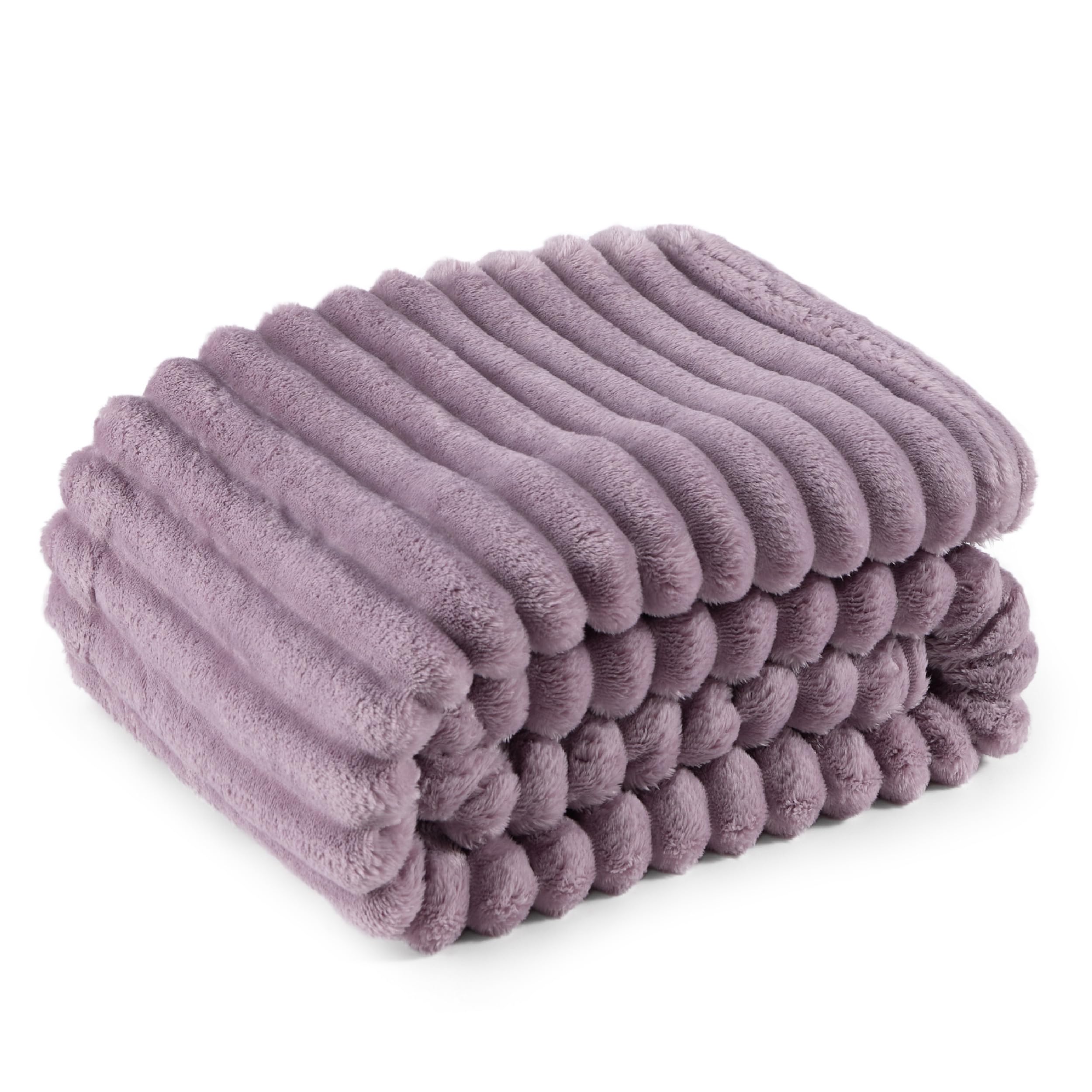 Manta Bedsure De Forro Polar Morado Claro Para Sofá, 130 X 150 Cm - Venta Internacional.