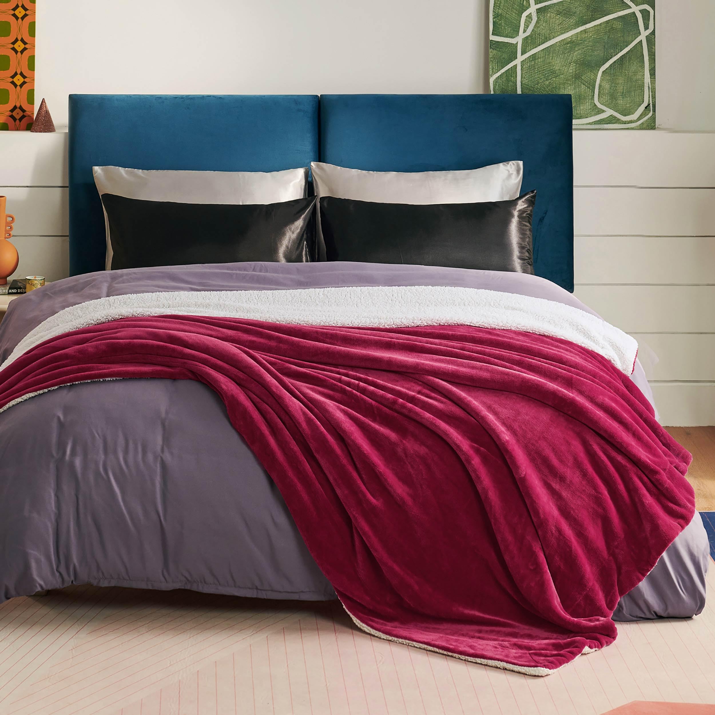 Foto 4 pulgar | Manta Bedsure Sherpa Polar Queen Rojo Cálido - Venta Internacional