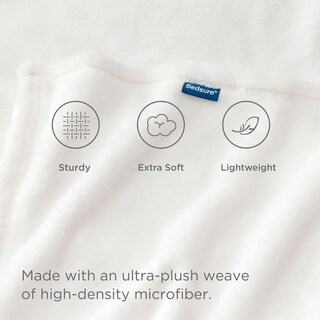 Foto 3 | Cobija Polar Blanket Bedsure Franela Blanca - Venta Internacional