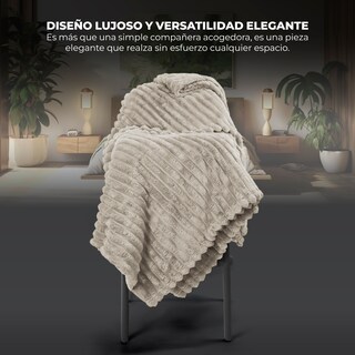 Foto 2 | Cobija Stripes King Size Suave 230x200cm Beige