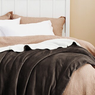 Foto 4 | Manta Bedsure Sherpa De Forro Polar, Tamaño Queen, Grueso, Marrón Cálido - Venta Internacional.
