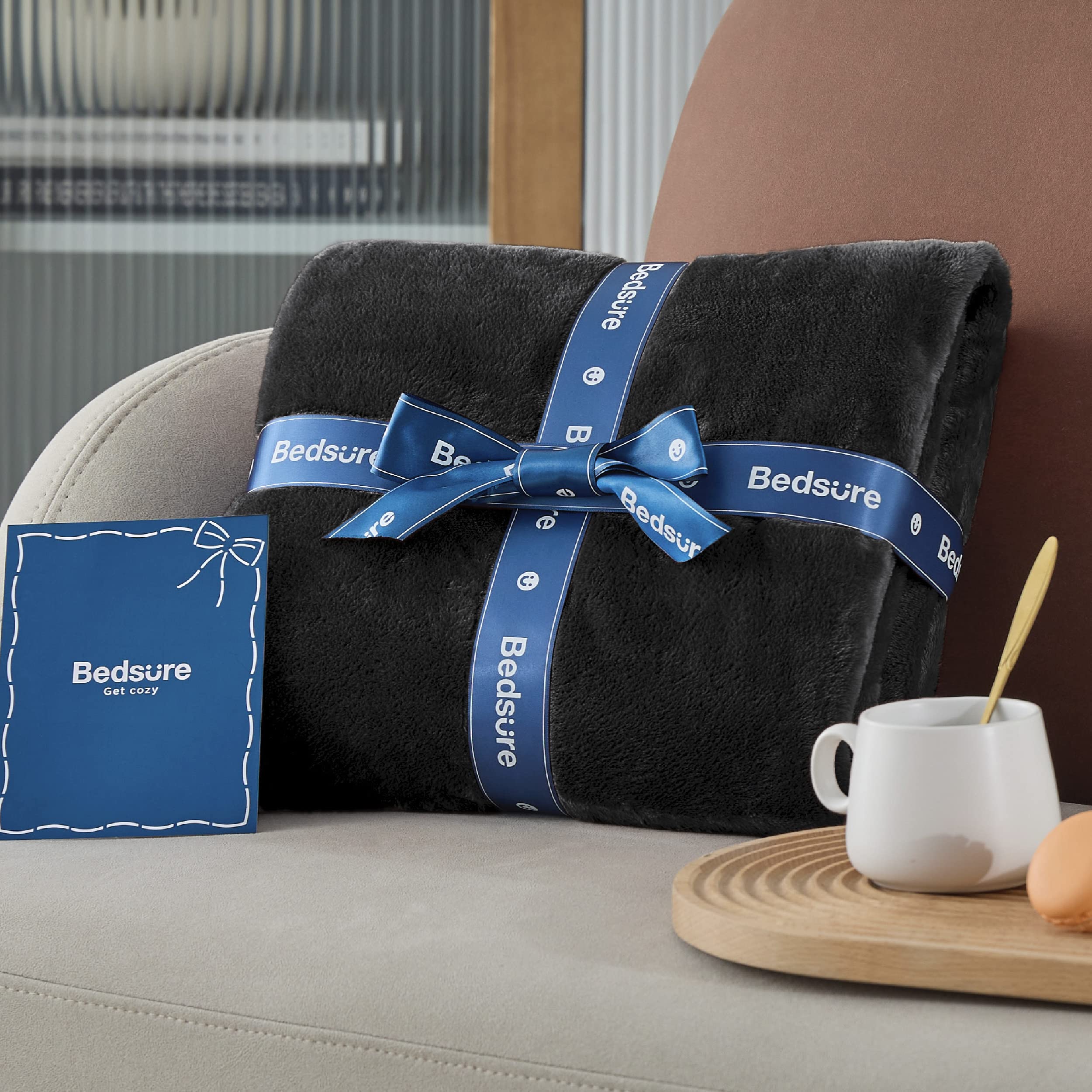 Foto 7 pulgar | Manta Polar Blanket Bedsure XL Negra 130 x 180 cm - Venta Internacional