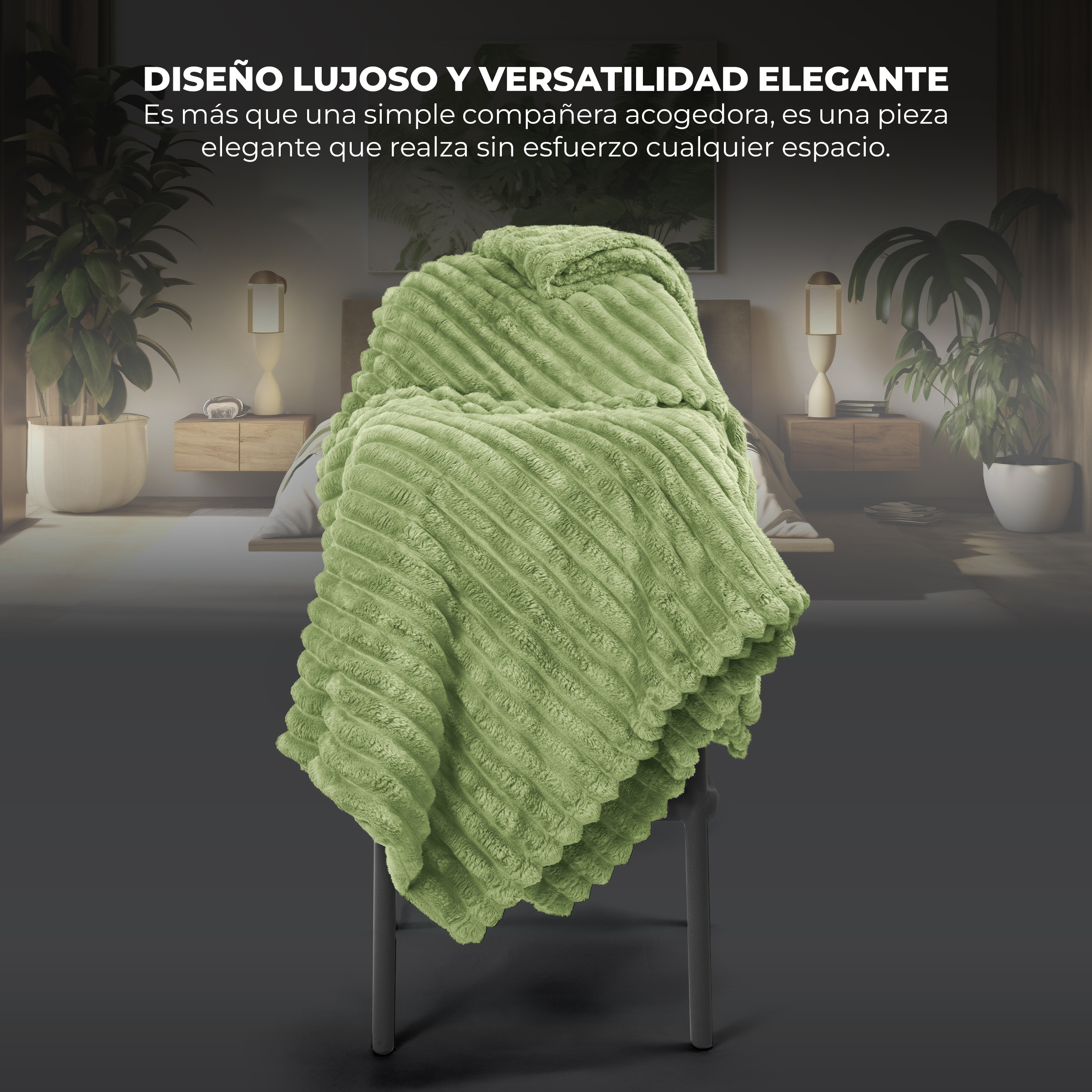 Foto 2 | Cobija Stripes King Size 230x200cm Verde
