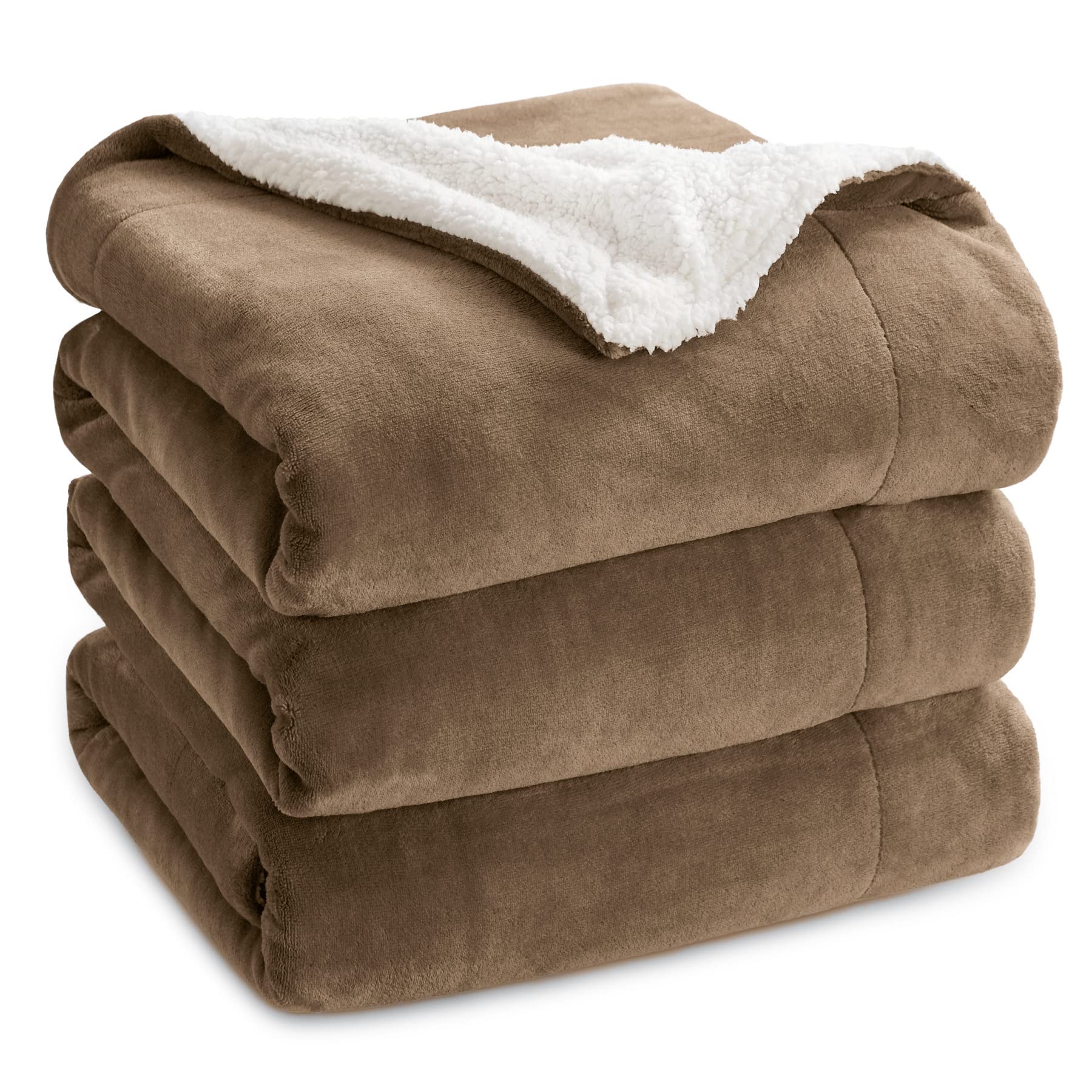 Foto 1 | Manta Bedsure Sherpa De Forro Polar, Tamaño Queen, Gruesa Y Cálida, Camel - Venta Internacional.