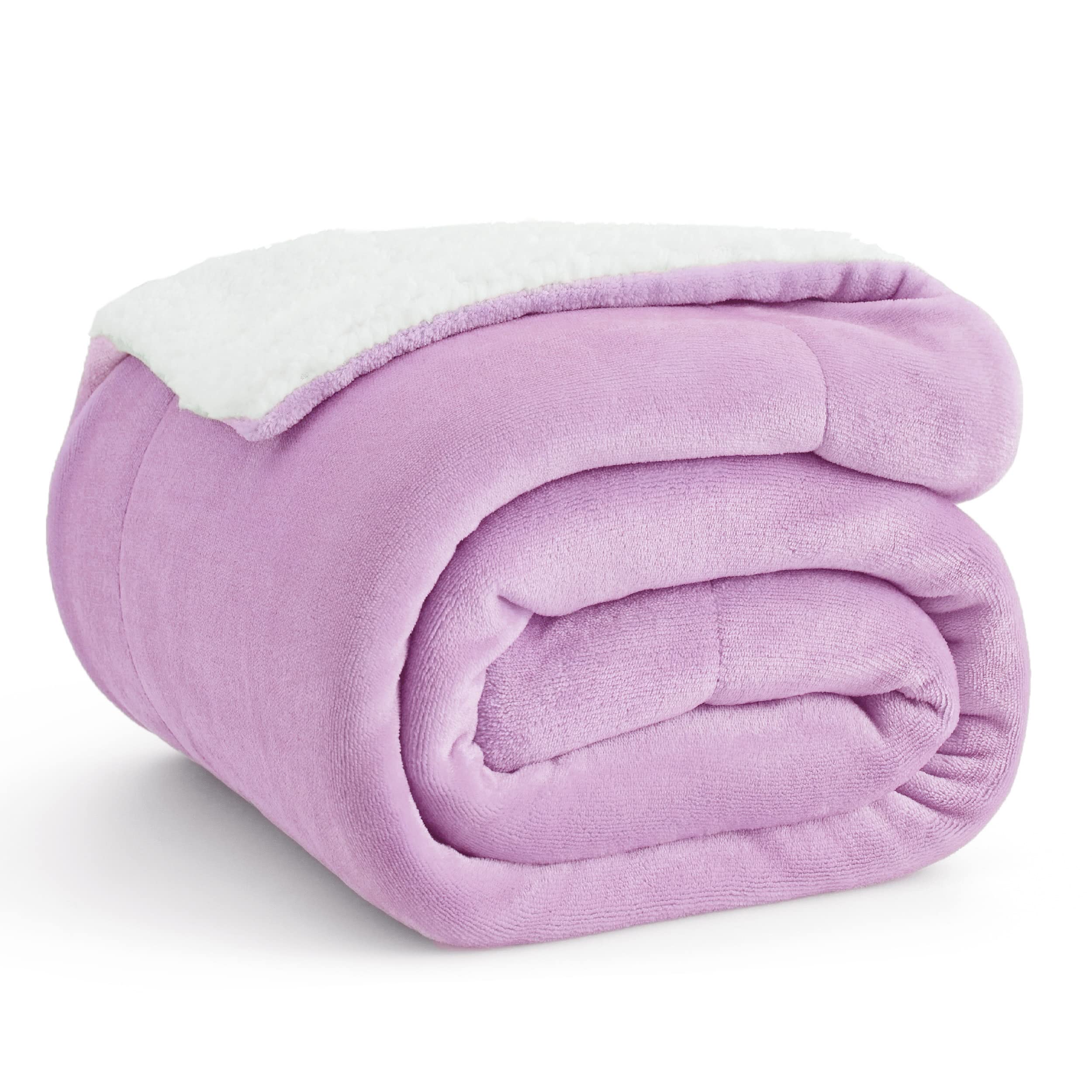 Foto 2 pulgar | Manta Bedsure Sherpa De Forro Polar, Tamaño Doble, Lila - Venta Internacional.