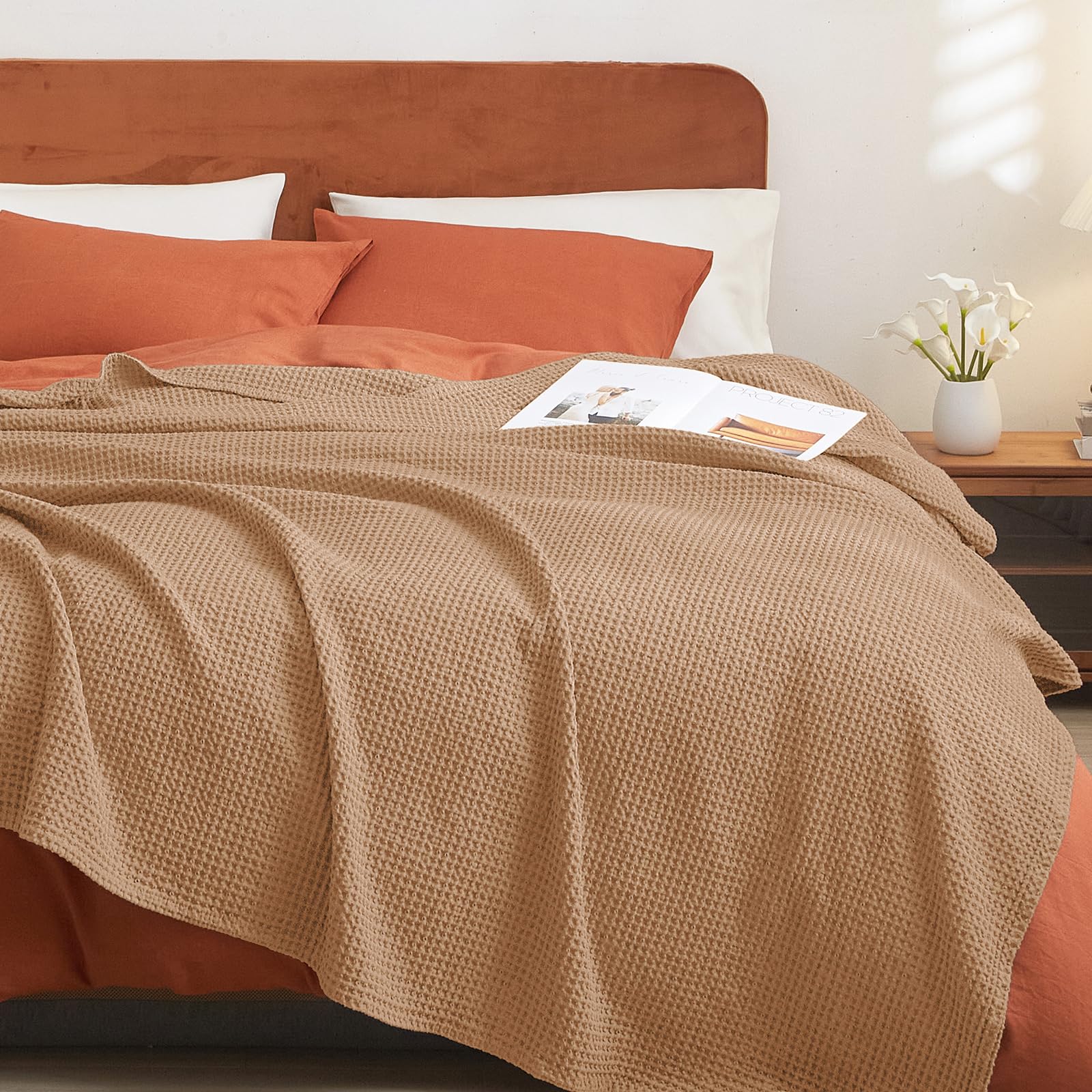 Foto 1 | Manta Phf Waffle Weave, 100% Algodón, Tamaño Doble, 168 X 229 Cm - Venta Internacional.