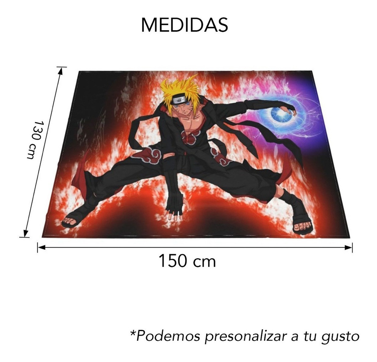 Foto 4 pulgar | Anime Naruto Akatsuki Manta Frazada Muy Suave Varios Modelos