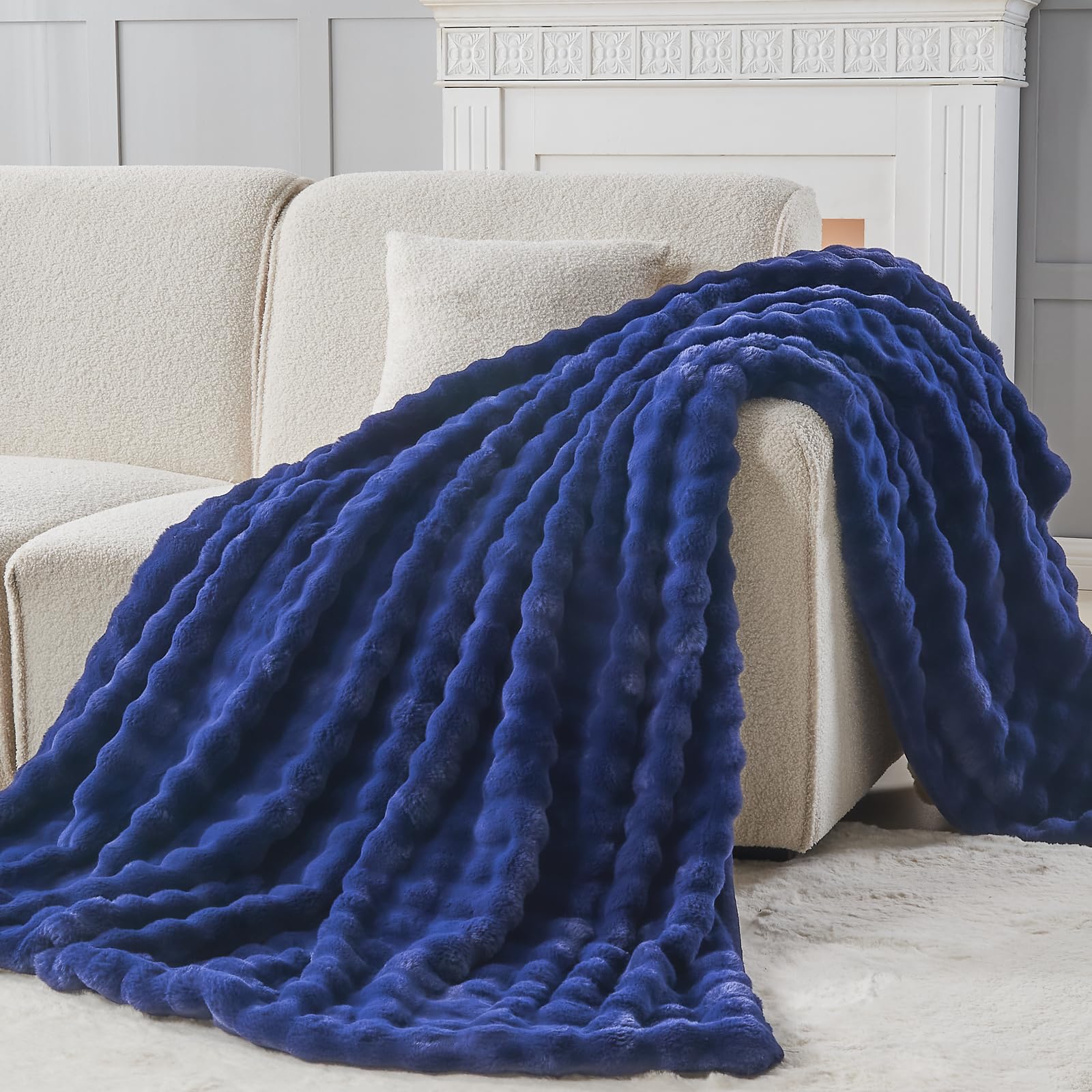 Foto 5 pulgar | Manta Newcosplay De Piel Sintética Azul Marino Oscuro, 550 G/m² (130 X 150 Cm) - Venta Internacional.