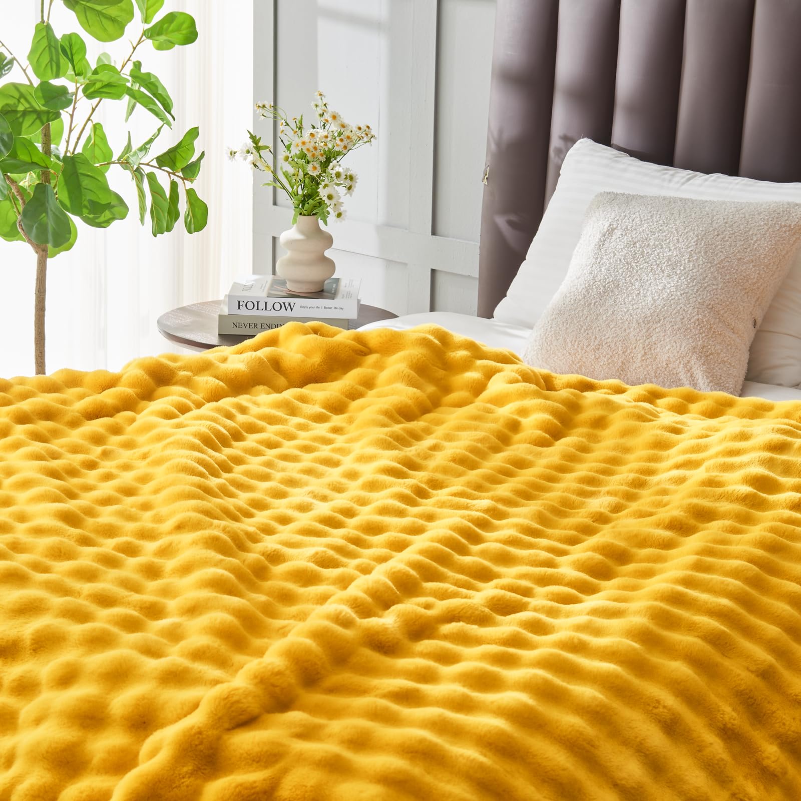 Foto 4 pulgar | Manta Newcosplay De Piel Sintética De Color Amarillo Mostaza, 550 G/m², 130 X 150 Cm - Venta Internacional.