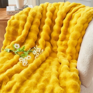 Foto 5 | Manta Newcosplay De Piel Sintética De Color Amarillo Mostaza, 550 G/m², 130 X 150 Cm - Venta Internacional.