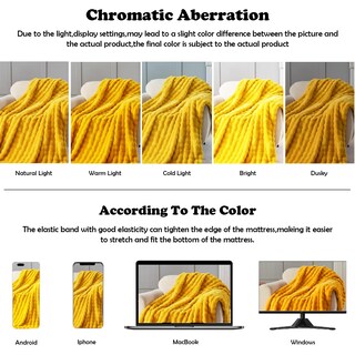 Foto 7 | Manta Newcosplay De Piel Sintética De Color Amarillo Mostaza, 550 G/m², 130 X 150 Cm - Venta Internacional.