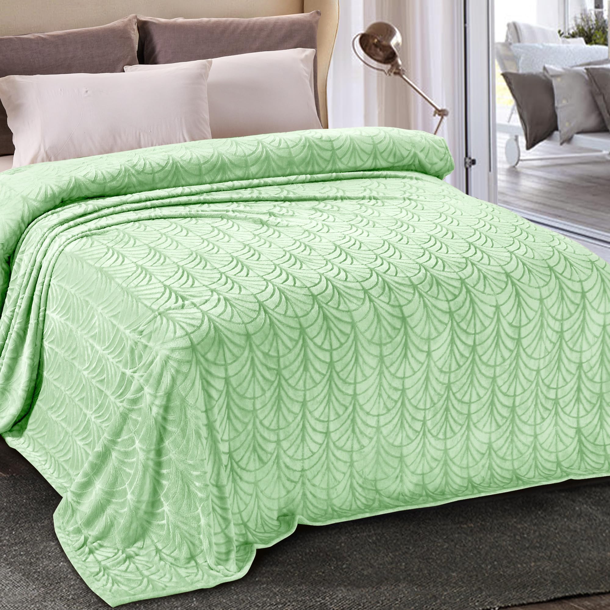 Foto 1 | Manta Whale Flotilla, Forro Polar De Franela, Tamaño Doble, Color Verde Claro - Venta Internacional.