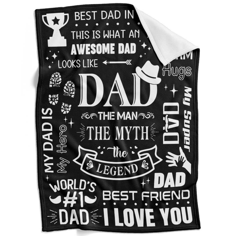 Manta Inkarts Best Dad Ever, Regalo De Navidad, 70 X 50 Cm - Venta Internacional.