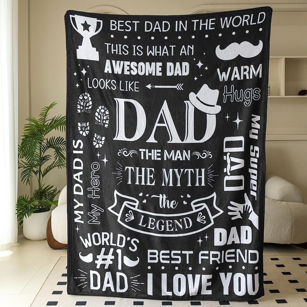 Foto 3 pulgar | Manta Inkarts Best Dad Ever, Regalo De Navidad, 70 X 50 Cm - Venta Internacional.