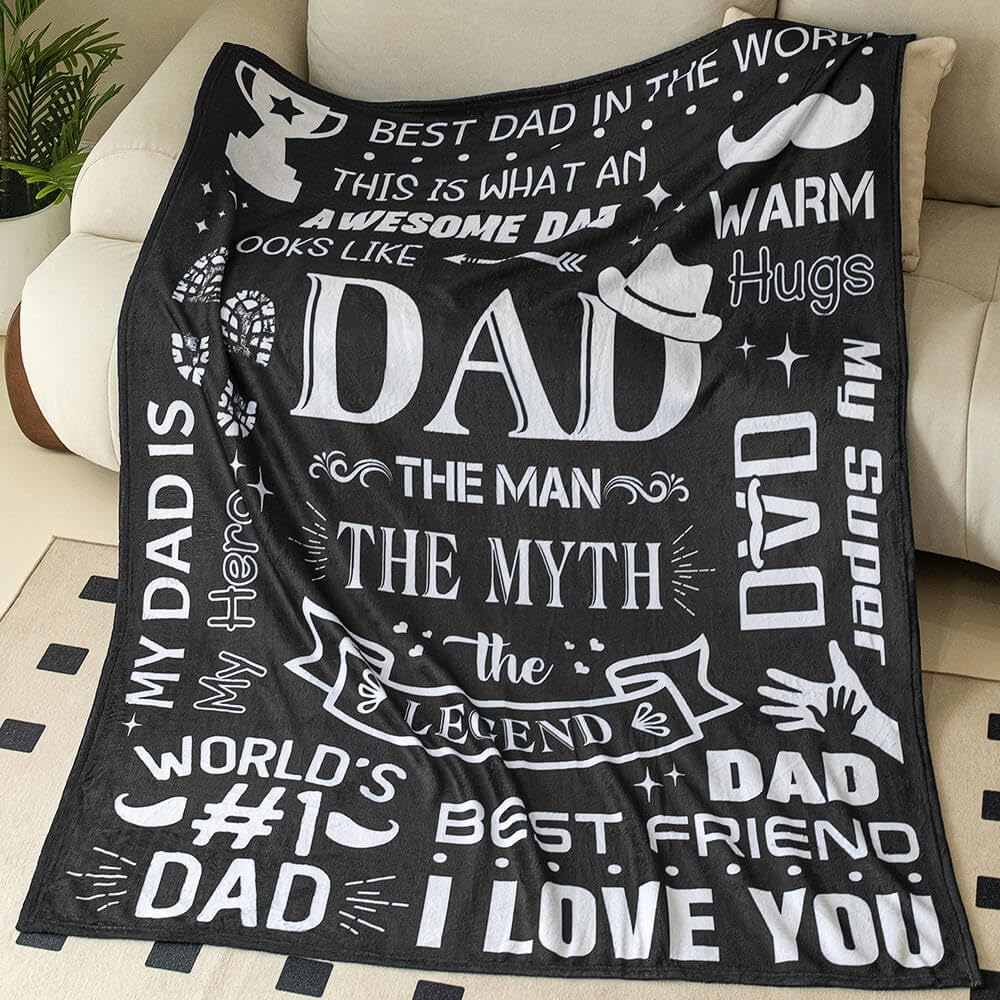 Foto 5 pulgar | Manta Inkarts Best Dad Ever, Regalo De Navidad, 70 X 50 Cm - Venta Internacional.
