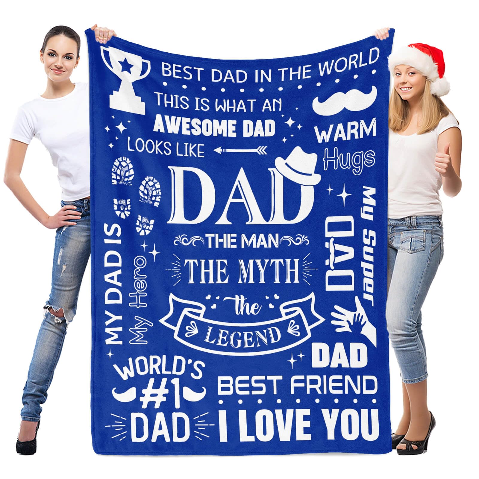 Foto 3 | Forro Polar De Franela Blanket Inkarts Dad Best Dad Ever, 70 X 50 Cm - Venta Internacional.