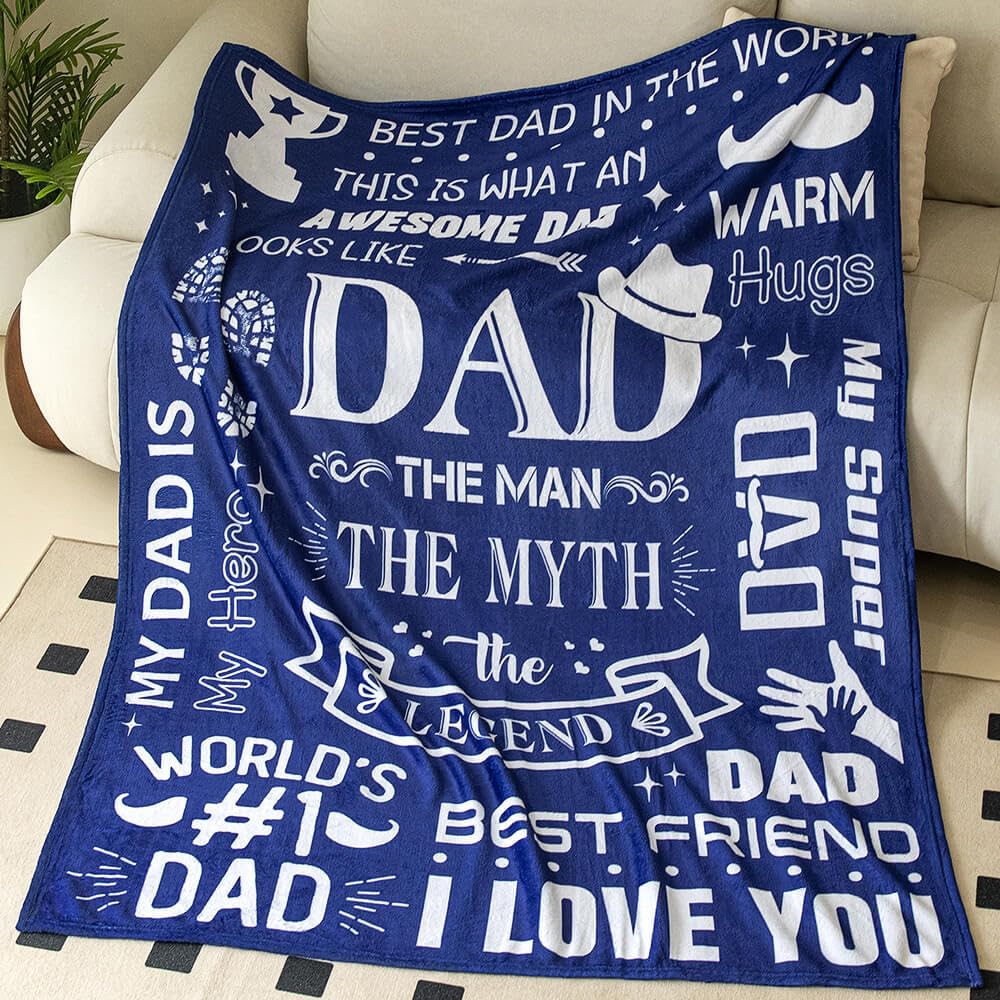 Foto 5 pulgar | Forro Polar De Franela Blanket Inkarts Dad Best Dad Ever, 70 X 50 Cm - Venta Internacional.
