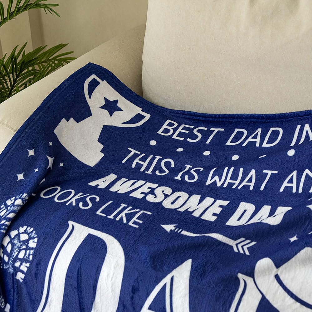 Foto 6 pulgar | Forro Polar De Franela Blanket Inkarts Dad Best Dad Ever, 70 X 50 Cm - Venta Internacional.