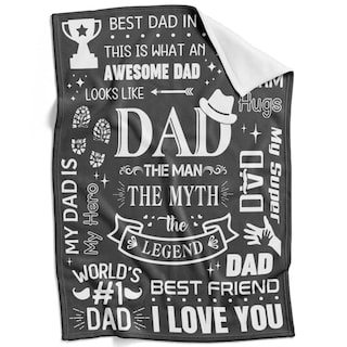 Foto 1 | Blanket Inkarts Best Dad Ever For Dad, Regalo De Cumpleaños De Navidad - Venta Internacional.