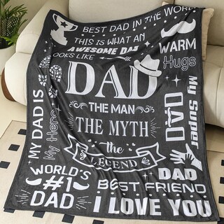 Foto 4 | Blanket Inkarts Best Dad Ever For Dad, Regalo De Cumpleaños De Navidad - Venta Internacional.